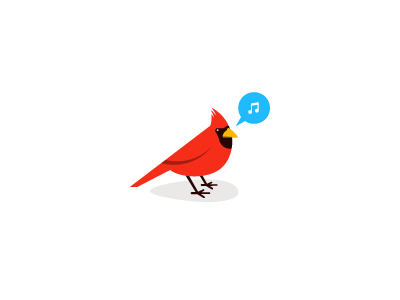 Cardinal bird cardinal identity logo red