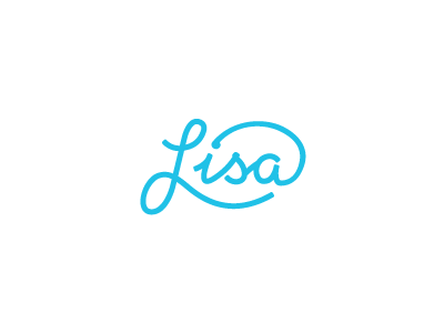 Hand Drawn Type: Lisa custom hand drawn identity lisa logo proposal rejected typography