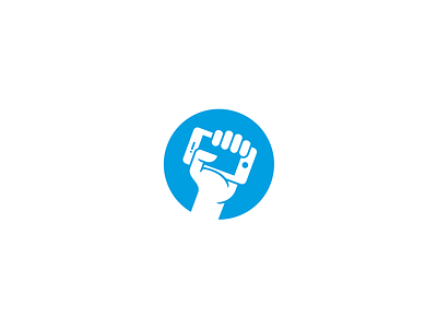 Mobile Logo fist hand identity iphone logo mark mobile phone revolution smart