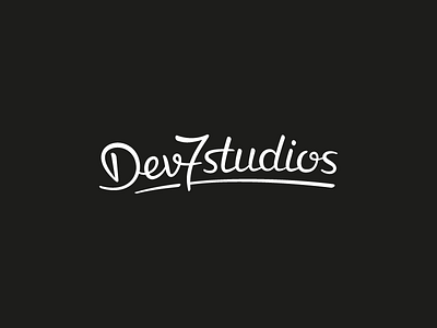 Dev7studios Custom Type Logo custom handwritten identity logo script type typography
