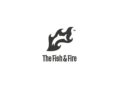 The Fish & Fire Logo branding fire fish flame identity logo mark