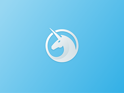 Unicorn Logo circle identity logo mark unicorn