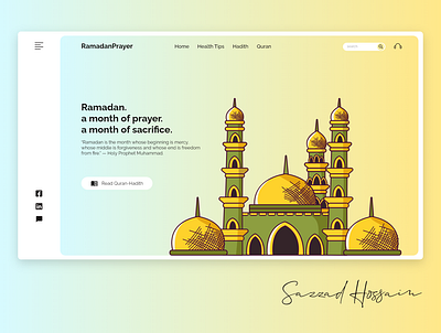 RamadanPrayer web UI design ramadan website design ramadanprayer royalui royaluiofficial ui ui design uiux user interface design website design