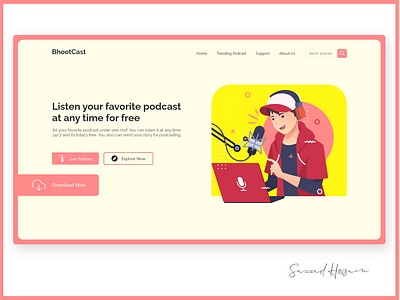 Podcast website UI Design