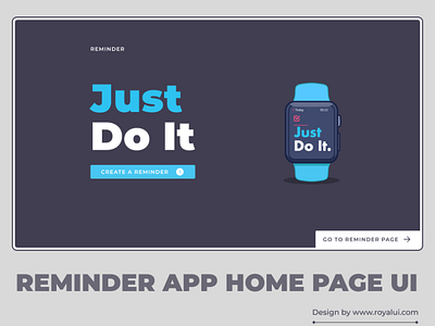 Reminder App Home page UI reminder ui