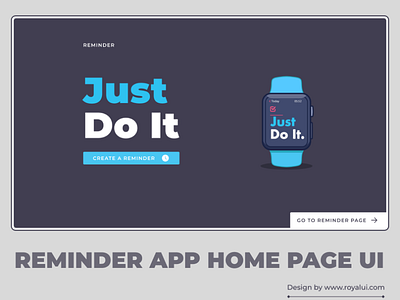 Reminder App Home page UI