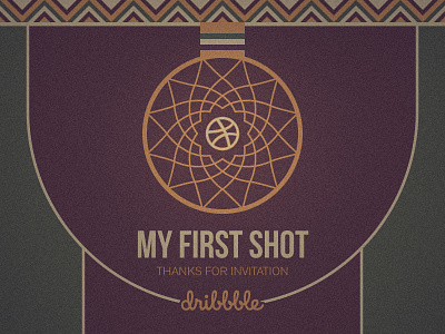 First Shot - Hello Dribbble! basketball hoop debut first shot flower hoop invite thanks