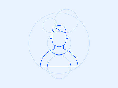People Icon With Golden Ratio
