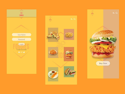 Food App Design app design design u ui uiux ux