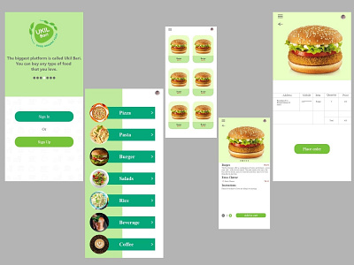 Food App Design app app design design ui uiux ux