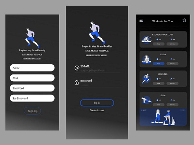 Fitness app app app design design fitness app ui uiux ux