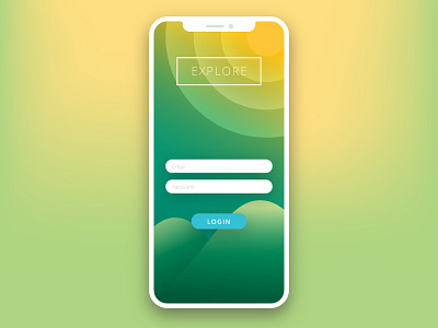 Explore app login UI app login mobile page ui ux