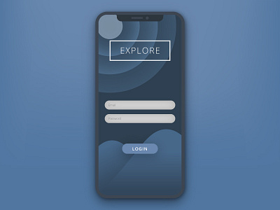Explore app login dark UI app login ui