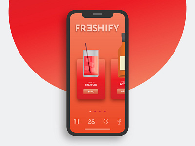 FRESHIFY app cards design interactive mobile ui uidesign ux