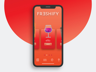 Freshify app appdesign cards interaction iphone swipeable ui ux
