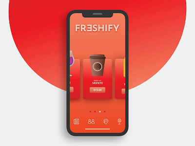 FRESHIFY app cards design interactive mobile ui uidesign ux