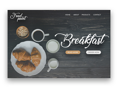 FoodPoint landing page app design header interactive ui uidesign ux web webdesign website
