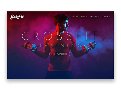 GetFit Landing page app design header landing page ui uidesign ux web webpage website webui