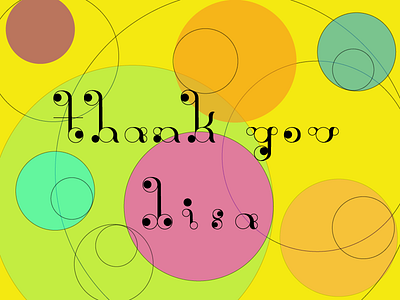 Thanks for the invite! circular type thanks type experiment
