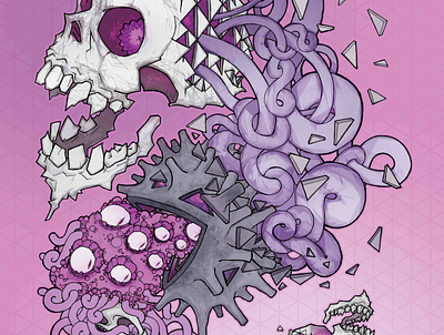 How to save/lose your mind design digital eldritch horror illustration ink lovecraft terror