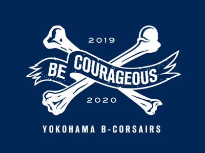 Yokohama B-Corsairs 2019-2020 season slogan b corsairs basketball crossbones japan logo design pirate slogan sports sports design sports identity sports logo yokohama