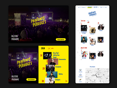 Printemps de Pérouges festival festival website ui design website yellow