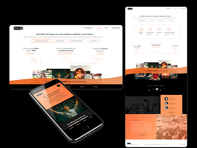 Berger Levrault branding colors graphic design orange orange website responsive ui ui design ux website