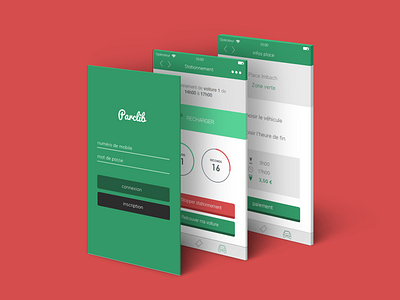 Parclib green mobile ui ui design