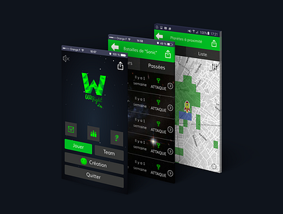 Wifight game app ui design