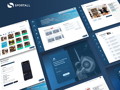 Sportall blue dashboard sport sportall ui wireframe wireframing