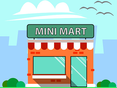 Mini Mart Vector design graphic design vector