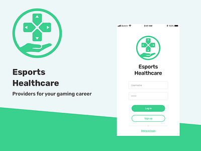 Esports Healthcare App UI