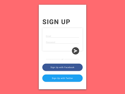 Sign Up - Daily UI #001 001 challenge daily daily ui dailyui sign up ui