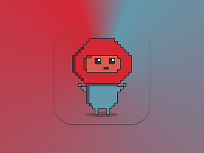 Switch - gravity magnet runner | App icon app icon blue game game icon gradient icon pixel pixelart red runner