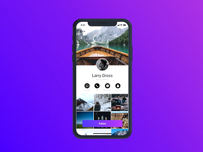 Daily Ui #6 - User Profile app design daily daily ui dailyui gradient iphone x ui ui design user profile ux ux design