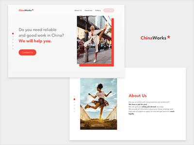 ChinaWorks Landing Page | Screens 1-2/6