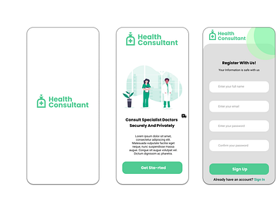 Health Consultant App Design