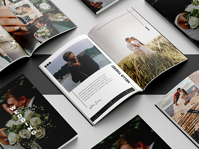 18-Pages of Wedding Magazine Design Templates for Canva Apps.