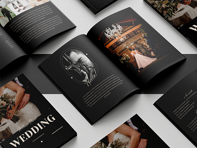 12-Pages of Wedding Magazine Design Templates in Canva Apps.