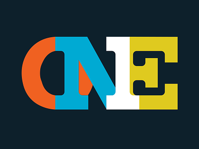 One Logo brand clever identity logo logo design mark merge one typography youth youth group