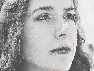 Lines design graphic photoshop portrait simple