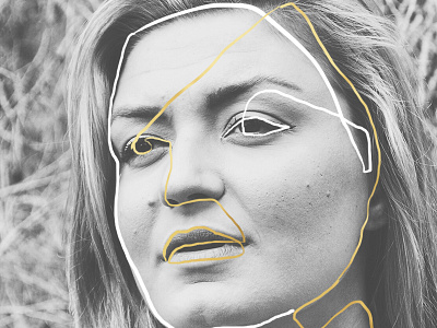 Lines design graphic photoshop portrait simple