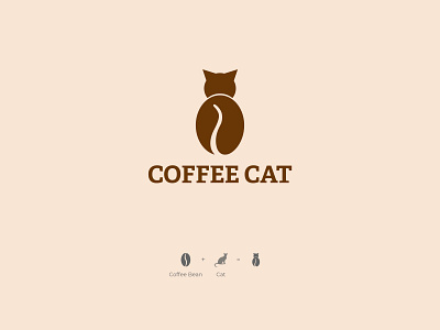 Coffee cat logo design