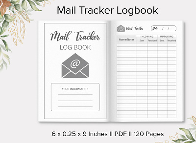 Mail Tracker Logbook how to make kdp interiors