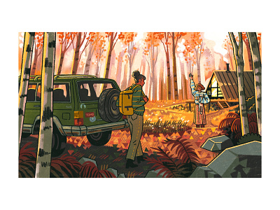 Your Old Ford autumn autumn leaves birch cabin car cat couple cozy ford forest orange rocks vintage wilderness woods