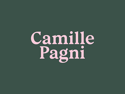 Personal Branding - Camille Pagni branding custom type grotesk logo logotype personal branding typography