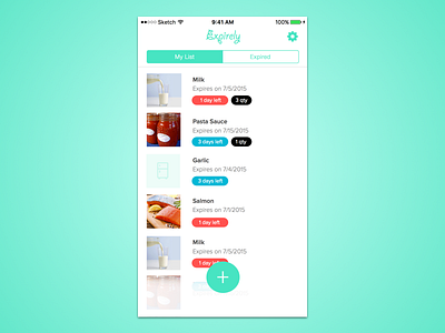 Expirely Portfolio app expirely ios mobile prototype social ui user interface ux