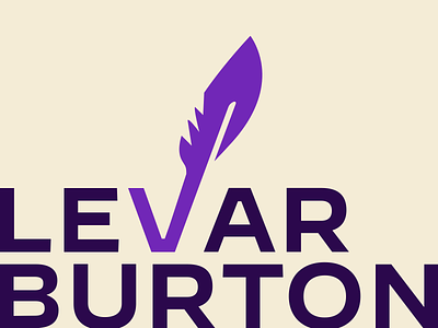 LeVar Burton — Identity feather logo quill sans serif