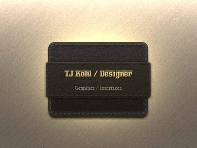 Leather Name Tag