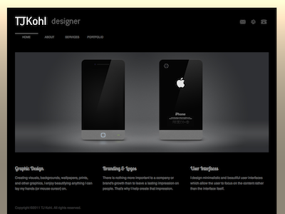 It's Finally Here... Again! css3 gold html tjkohl ui website